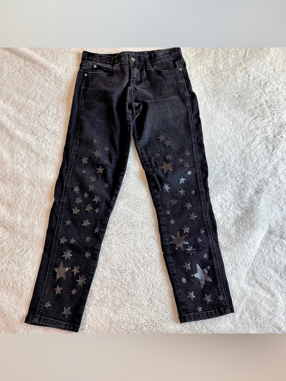 Stella Mccartney Star Print Skinny Jeans in Black